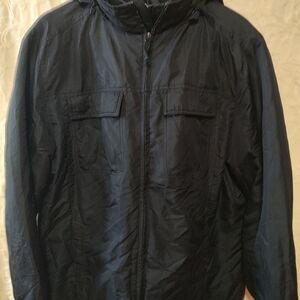 Stonecast Men's Black Hooded Jacket Size Large